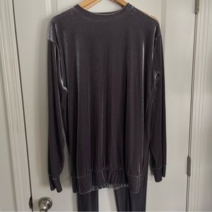 LAINA RAUMA VELVET SWEATSUIT - silver